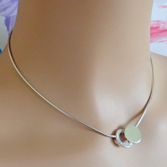 Rare! Authentic Modernist Dinh Van 18k White Gold Diamond Ombre De Lune Necklace - Picture 3 of 12